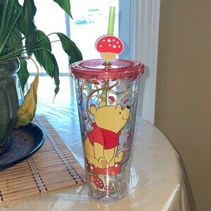 Winnie the Pooh Red Tumbler with Straw